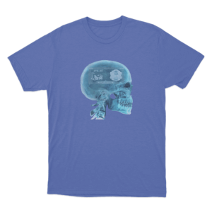 X Ray Skull T Shirt Blue